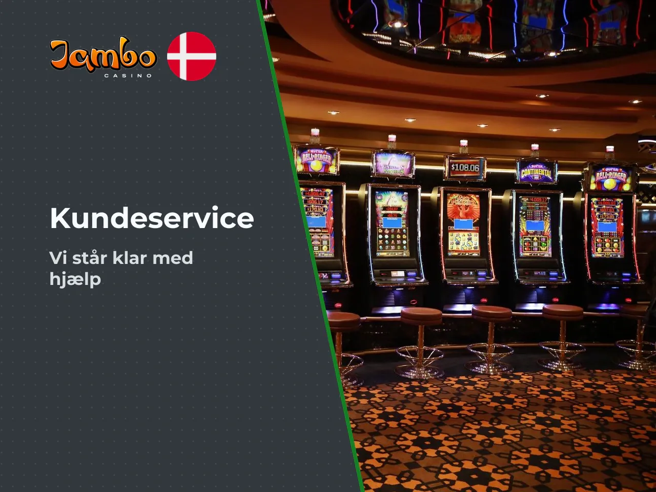 Support og hjælp hos casinoet. Kundeservice