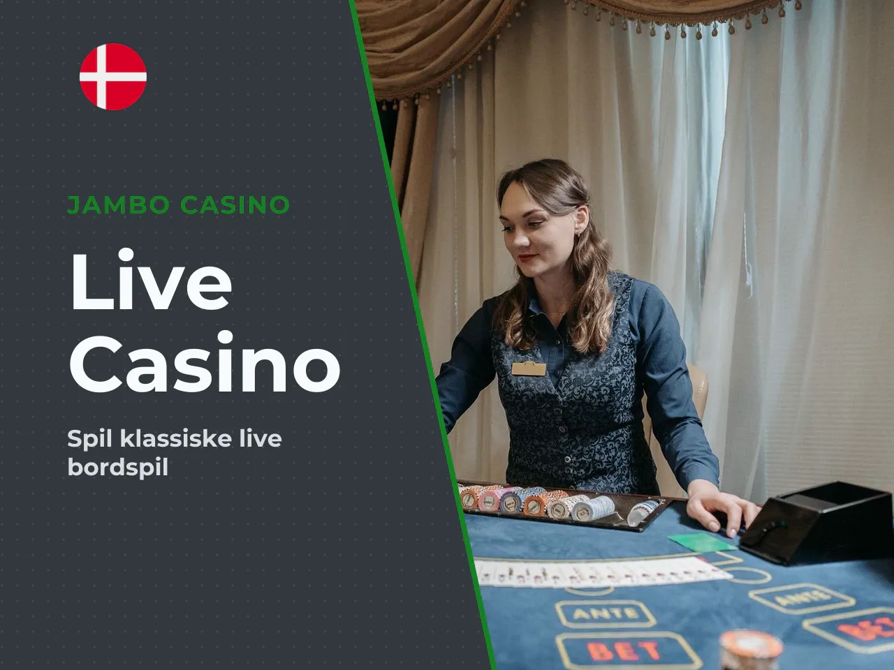 Live casino og bordspil med bonus