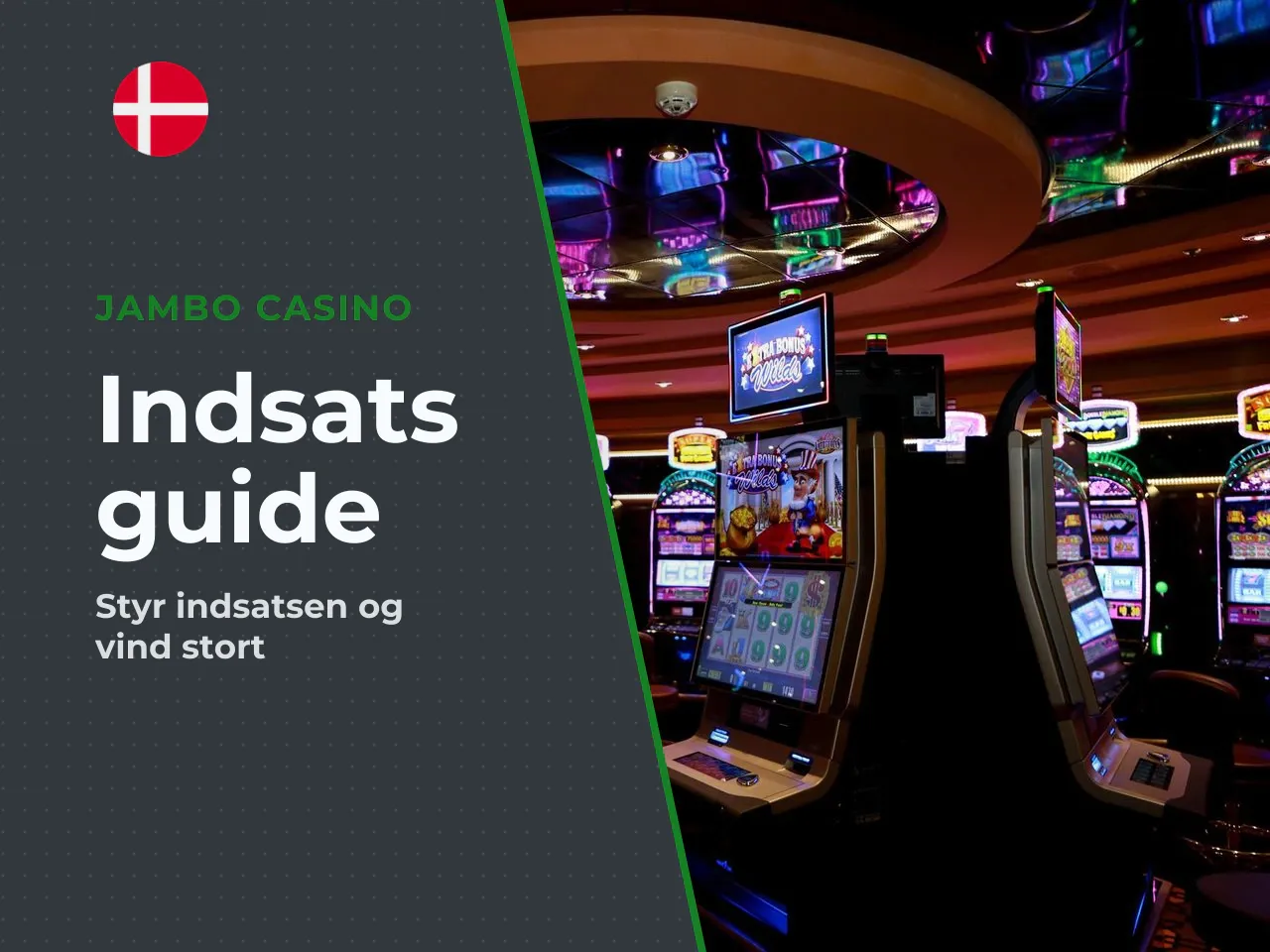Indsatser, spins og udbetalinger. Indsatsen i