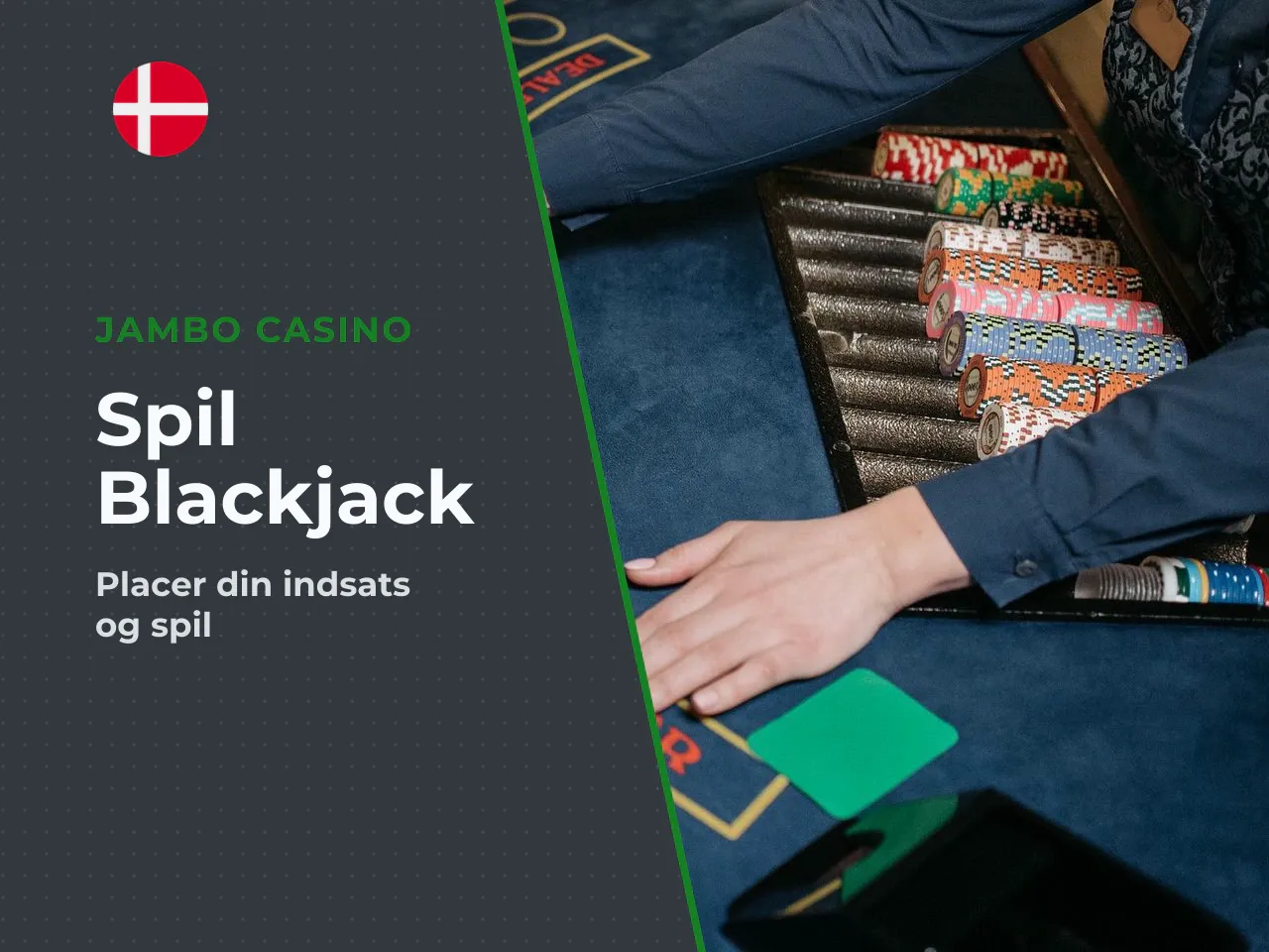 Vælg blackjack-spil og placer dit bet
