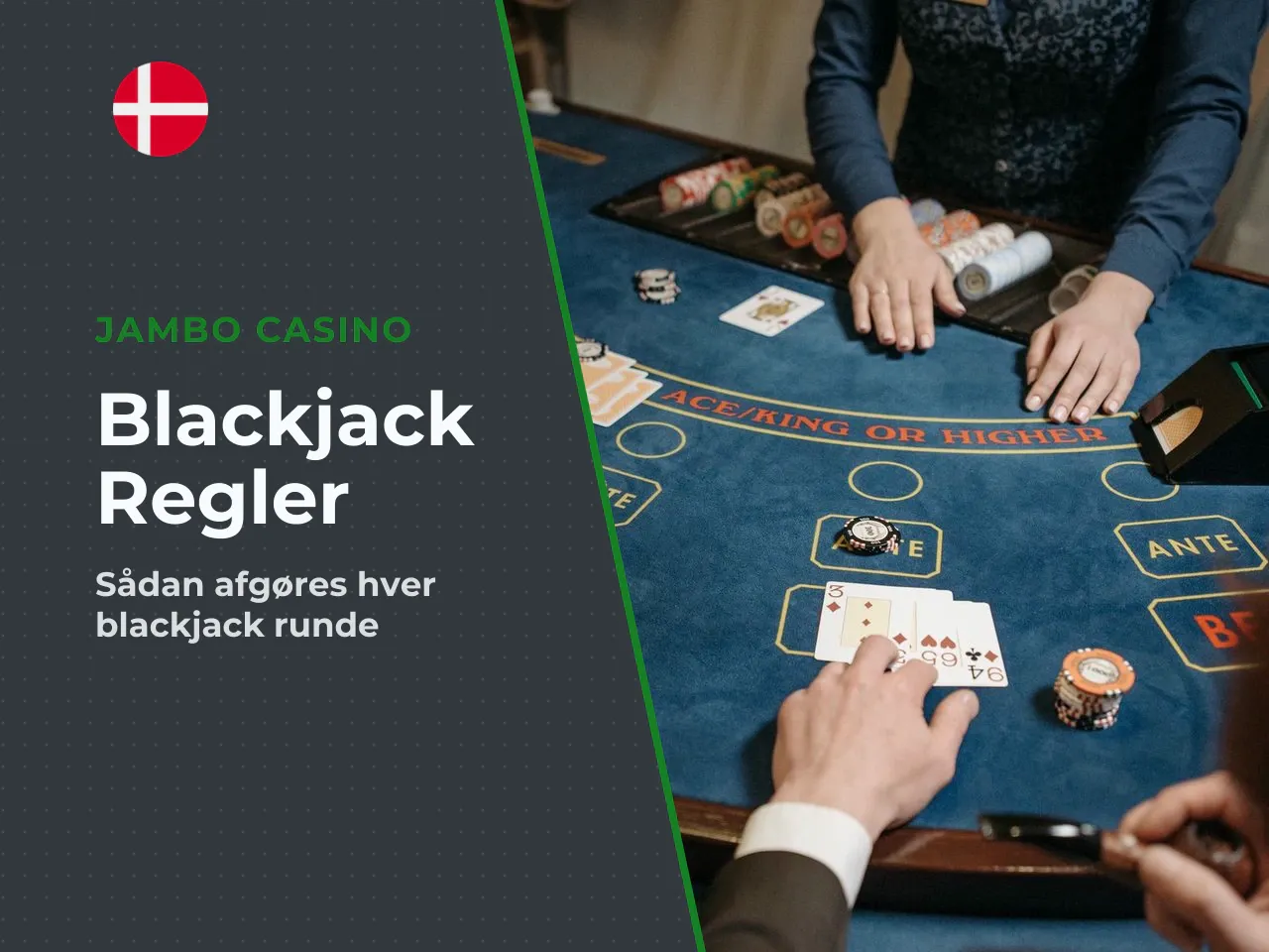 Sådan afgøres en blackjack-runde. Kort fortalt